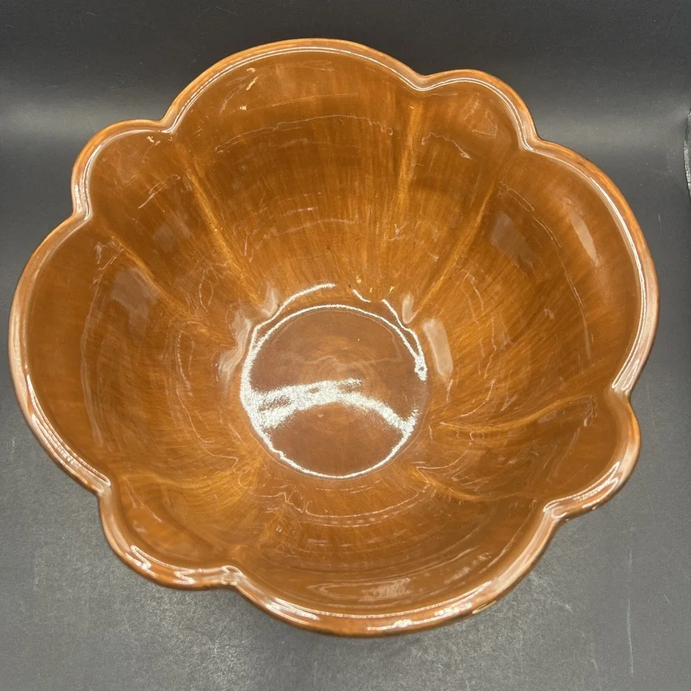 Celebrating Home Stoneware Collection Medium Bowl Brown Glaze Venetian Spice